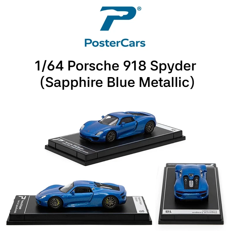 Postercars 1:64 Super Sport Racing Rally Toy Car Model Hypercar League Diecast Vehicle Miniature Free Wheels Display Collection