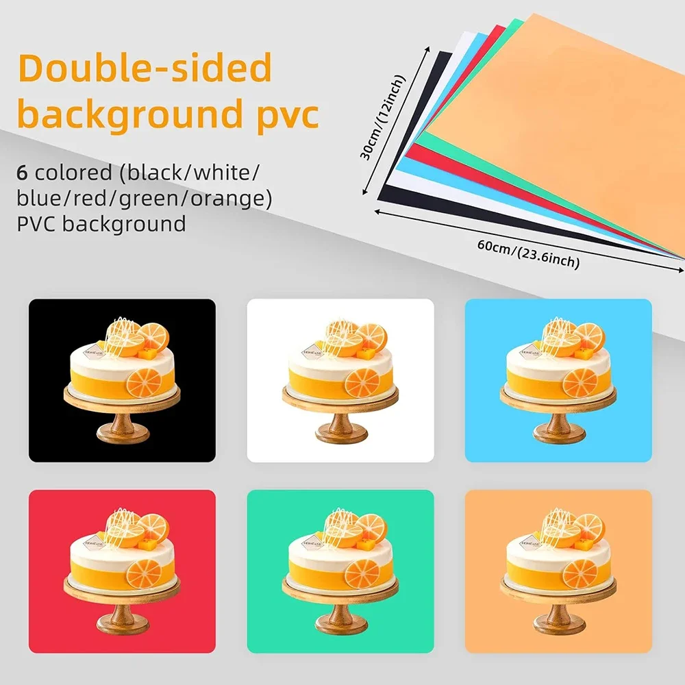 Lightdow Photo Studio Light Box Kit 12"x12"(30x30x30cm) with 120pcs LEDs 6 Backdrops for Photography Portable Dimmable Versatile