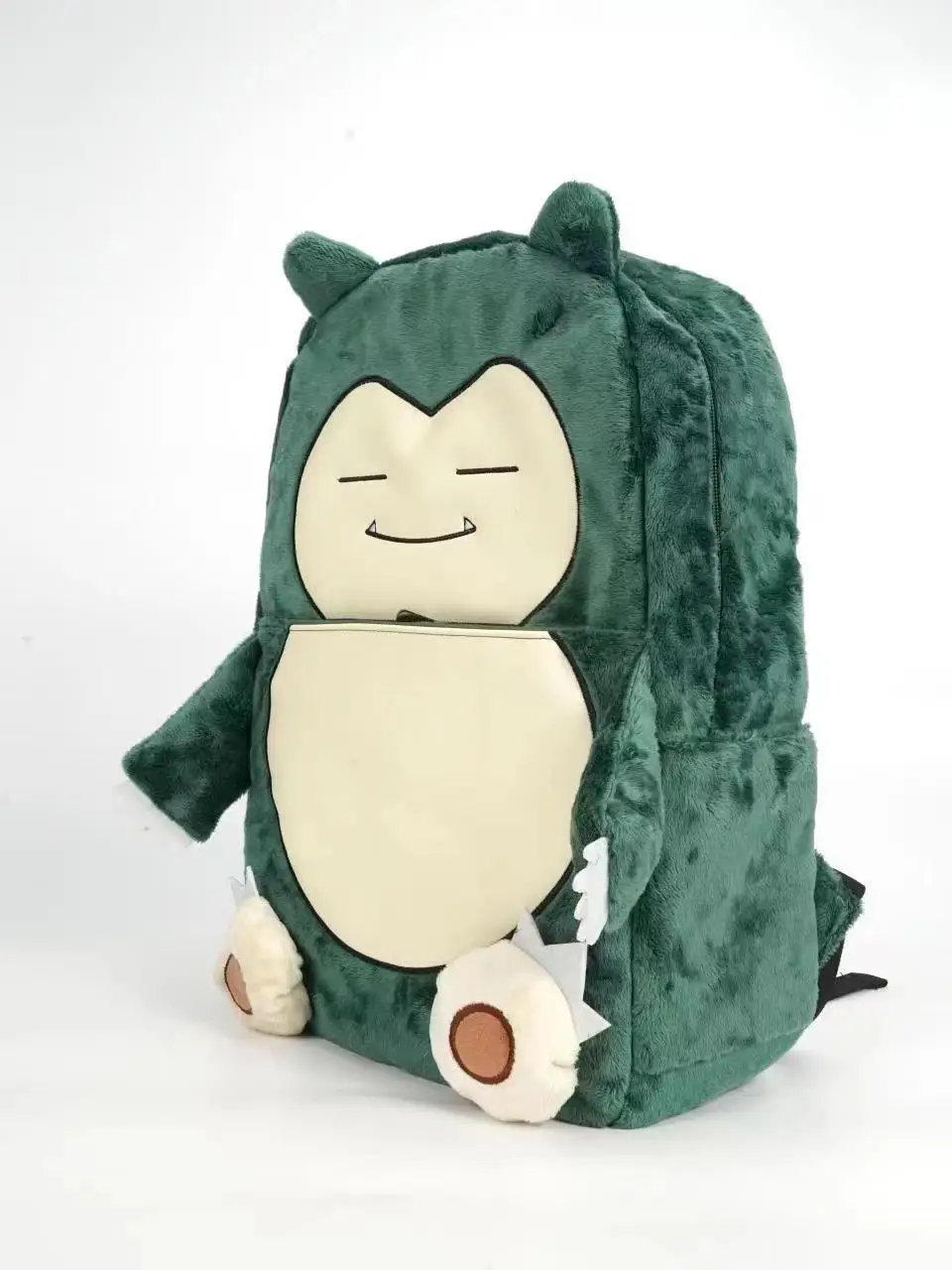 Pokemon Anime Gengar Snorlax Plush Backpacks Storage Bags Travel Mochila Plush Backpack Bag for Children Kids Boys Girl Students