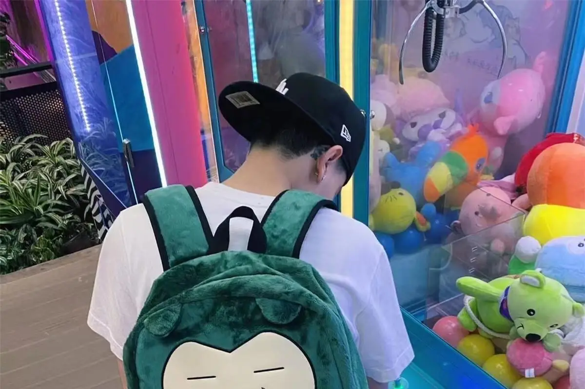 Pokemon Anime Gengar Snorlax Plush Backpacks Storage Bags Travel Mochila Plush Backpack Bag for Children Kids Boys Girl Students