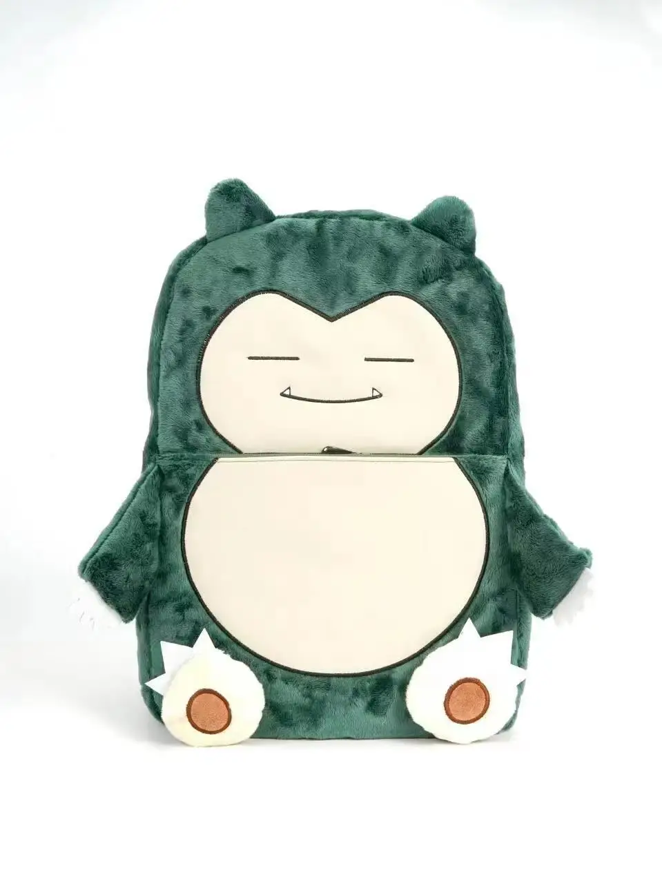 Pokemon Anime Gengar Snorlax Plush Backpacks Storage Bags Travel Mochila Plush Backpack Bag for Children Kids Boys Girl Students