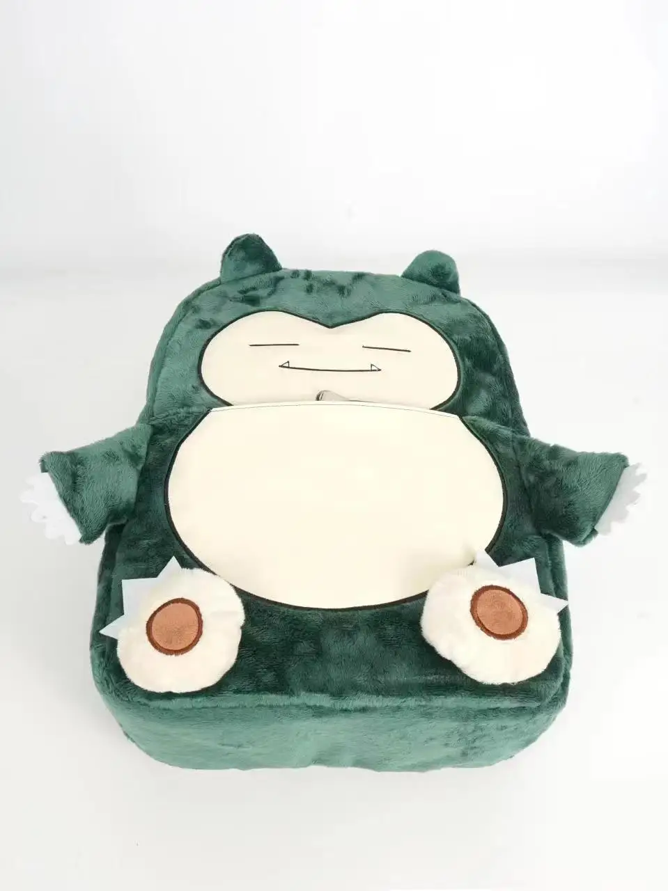 Pokemon Anime Gengar Snorlax Plush Backpacks Storage Bags Travel Mochila Plush Backpack Bag for Children Kids Boys Girl Students