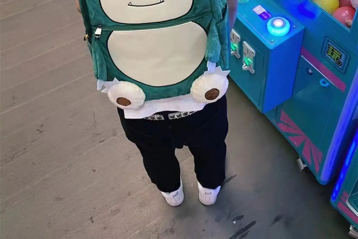 Pokemon Anime Gengar Snorlax Plush Backpacks Storage Bags Travel Mochila Plush Backpack Bag for Children Kids Boys Girl Students