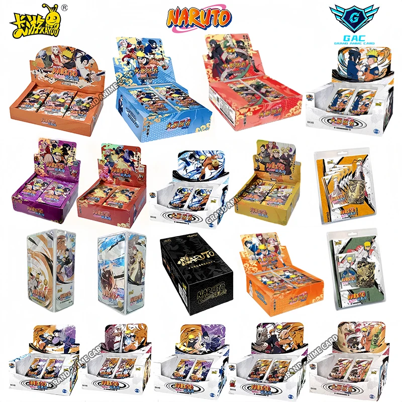 KAYOU Genuine Naruto Cards T4W9 T4W8 Booster Box Anime TCG Rare SE BP CR MR Ninja World Fight Chapter Collection Kids Toy Gift