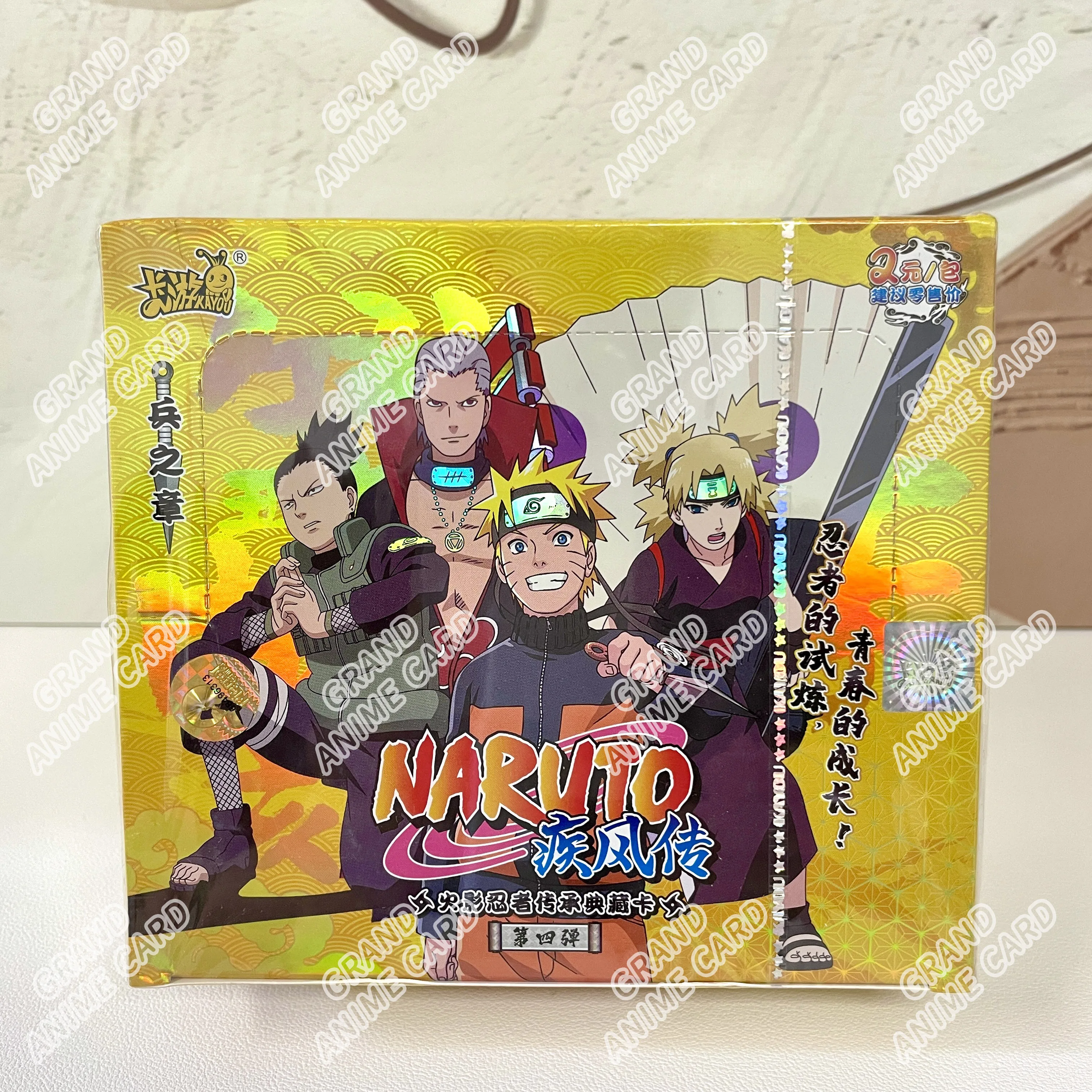KAYOU Genuine Naruto Cards T4W9 T4W8 Booster Box Anime TCG Rare SE BP CR MR Ninja World Fight Chapter Collection Kids Toy Gift