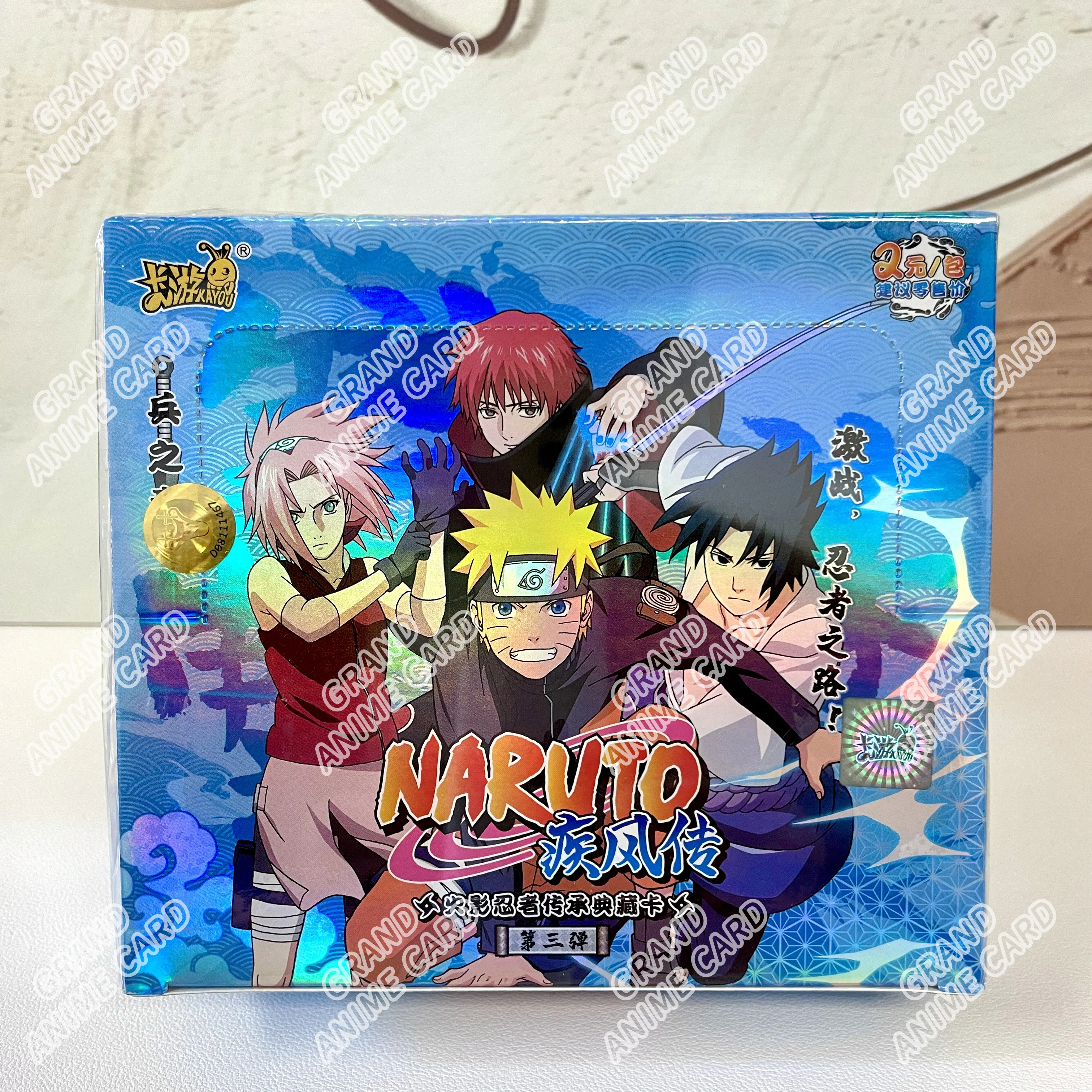 KAYOU Genuine Naruto Cards T4W9 T4W8 Booster Box Anime TCG Rare SE BP CR MR Ninja World Fight Chapter Collection Kids Toy Gift