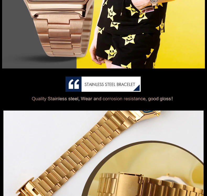 New Business Men Retro Watch Waterproof Electronic Watch Fashion Personality's Watch Thin Strip Relogio Masculino Digital SKMEI