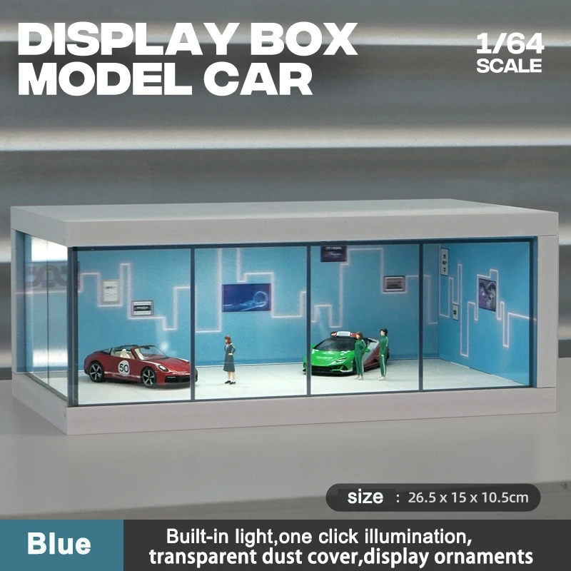 1/64 Model Parking Space Car Parking Space with lights Simulated decoration scene (figures and cars not included)