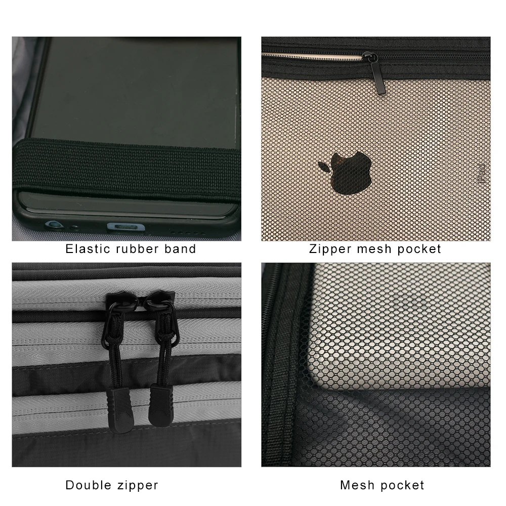 Multi Layer Electronic Accessories Organizer, Storage Handbag with Front Pocket Travel Cable Organizer Large Capacity for iPad