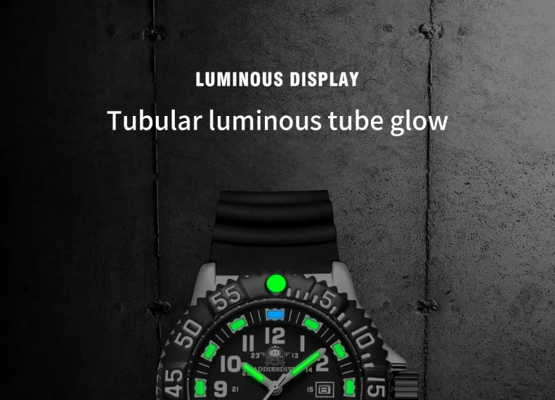ADDIESDIVE Fashion Men's Analog Watches 50m Waterproof Luminous Tube Nylon Sports Men Military Wristwatches Quartz Watch For Men