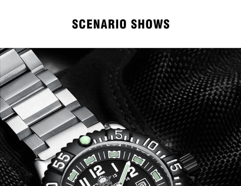 ADDIESDIVE Fashion Men's Analog Watches 50m Waterproof Luminous Tube Nylon Sports Men Military Wristwatches Quartz Watch For Men