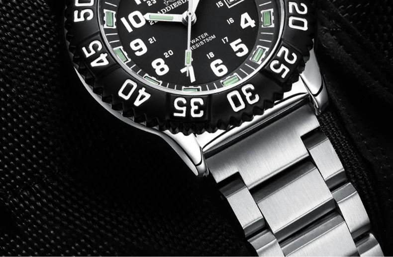 ADDIESDIVE Fashion Men's Analog Watches 50m Waterproof Luminous Tube Nylon Sports Men Military Wristwatches Quartz Watch For Men