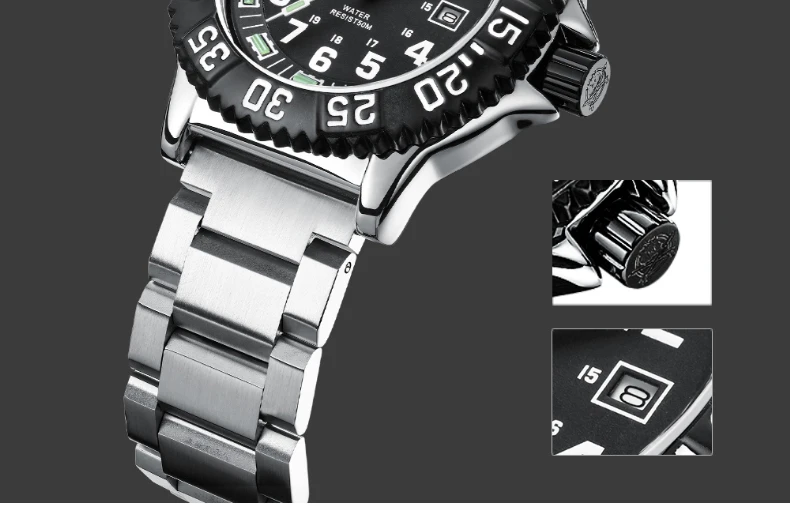 ADDIESDIVE Fashion Men's Analog Watches 50m Waterproof Luminous Tube Nylon Sports Men Military Wristwatches Quartz Watch For Men