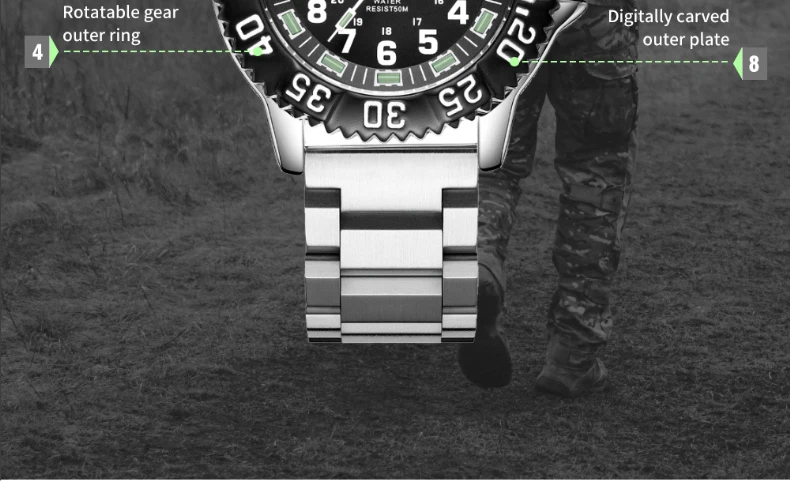 ADDIESDIVE Fashion Men's Analog Watches 50m Waterproof Luminous Tube Nylon Sports Men Military Wristwatches Quartz Watch For Men