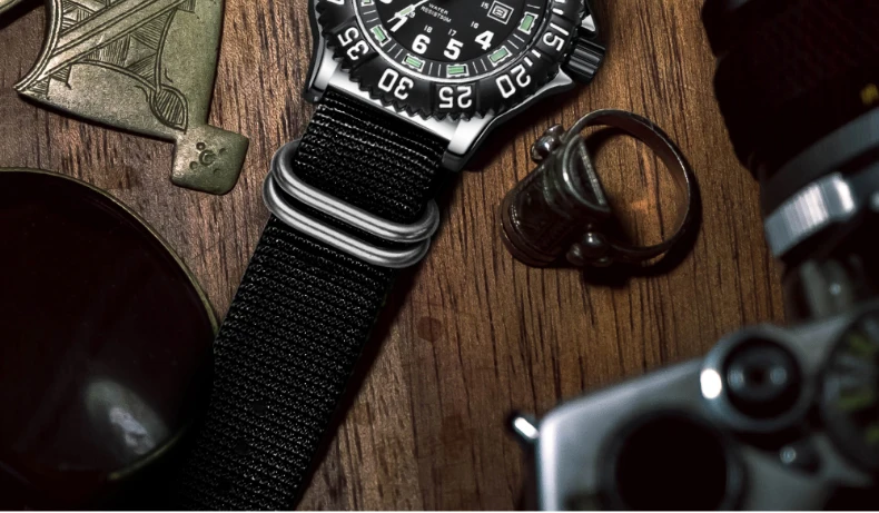 ADDIESDIVE Fashion Men's Analog Watches 50m Waterproof Luminous Tube Nylon Sports Men Military Wristwatches Quartz Watch For Men