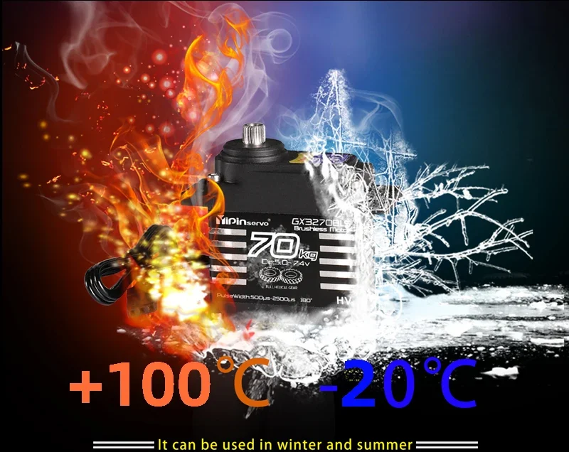 Waterproof IP68 Servo 35kg/40kg/55kg/60kg/70KG All Steel Helical Gear Digital Servos For RC Accessories 1/8 1/10 Rc Toy Car