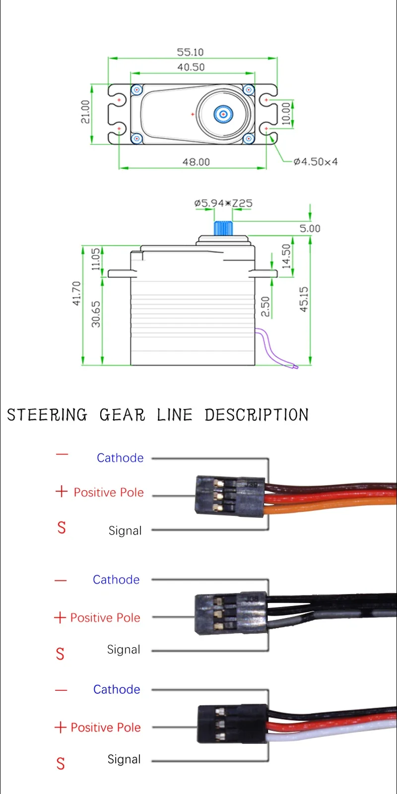 Waterproof IP68 Servo 35kg/40kg/55kg/60kg/70KG All Steel Helical Gear Digital Servos For RC Accessories 1/8 1/10 Rc Toy Car