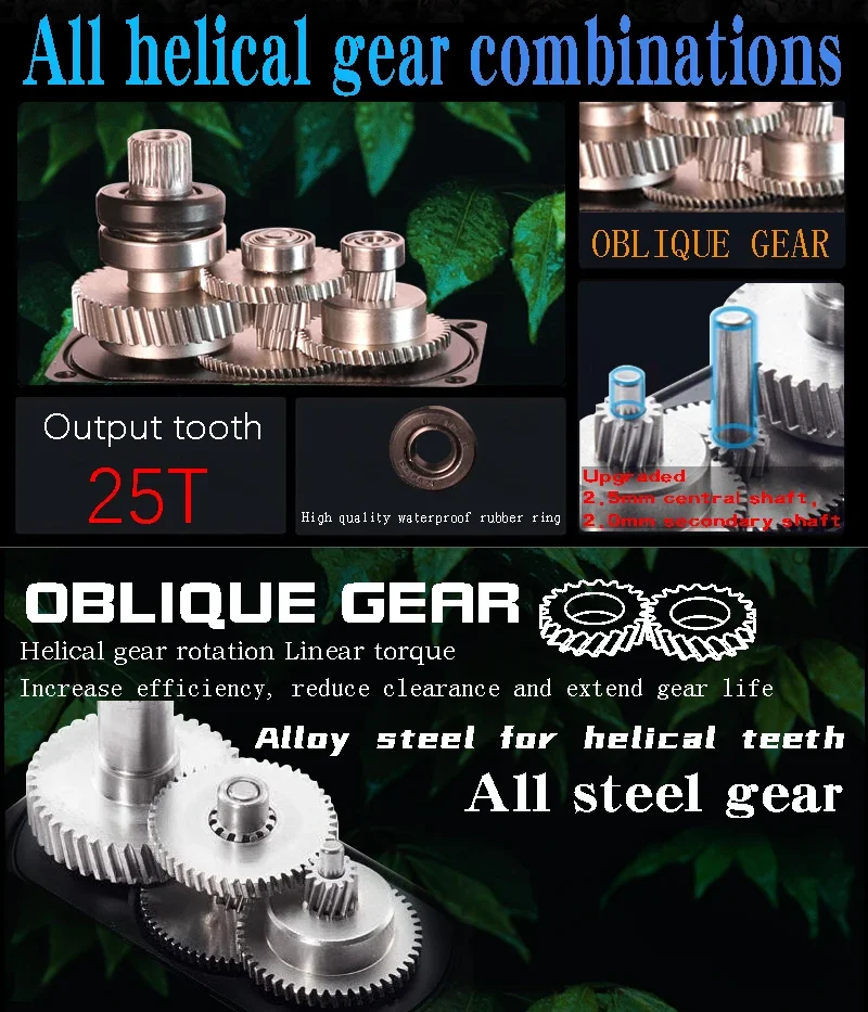 Waterproof IP68 Servo 35kg/40kg/55kg/60kg/70KG All Steel Helical Gear Digital Servos For RC Accessories 1/8 1/10 Rc Toy Car