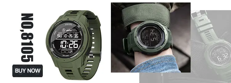 Military Watches Men Sport Watch Waterproof Alarm Clock Dual Time Wristwatches Digital 8049B Army Watches Military
