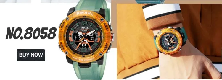 Military Watches Men Sport Watch Waterproof Alarm Clock Dual Time Wristwatches Digital 8049B Army Watches Military