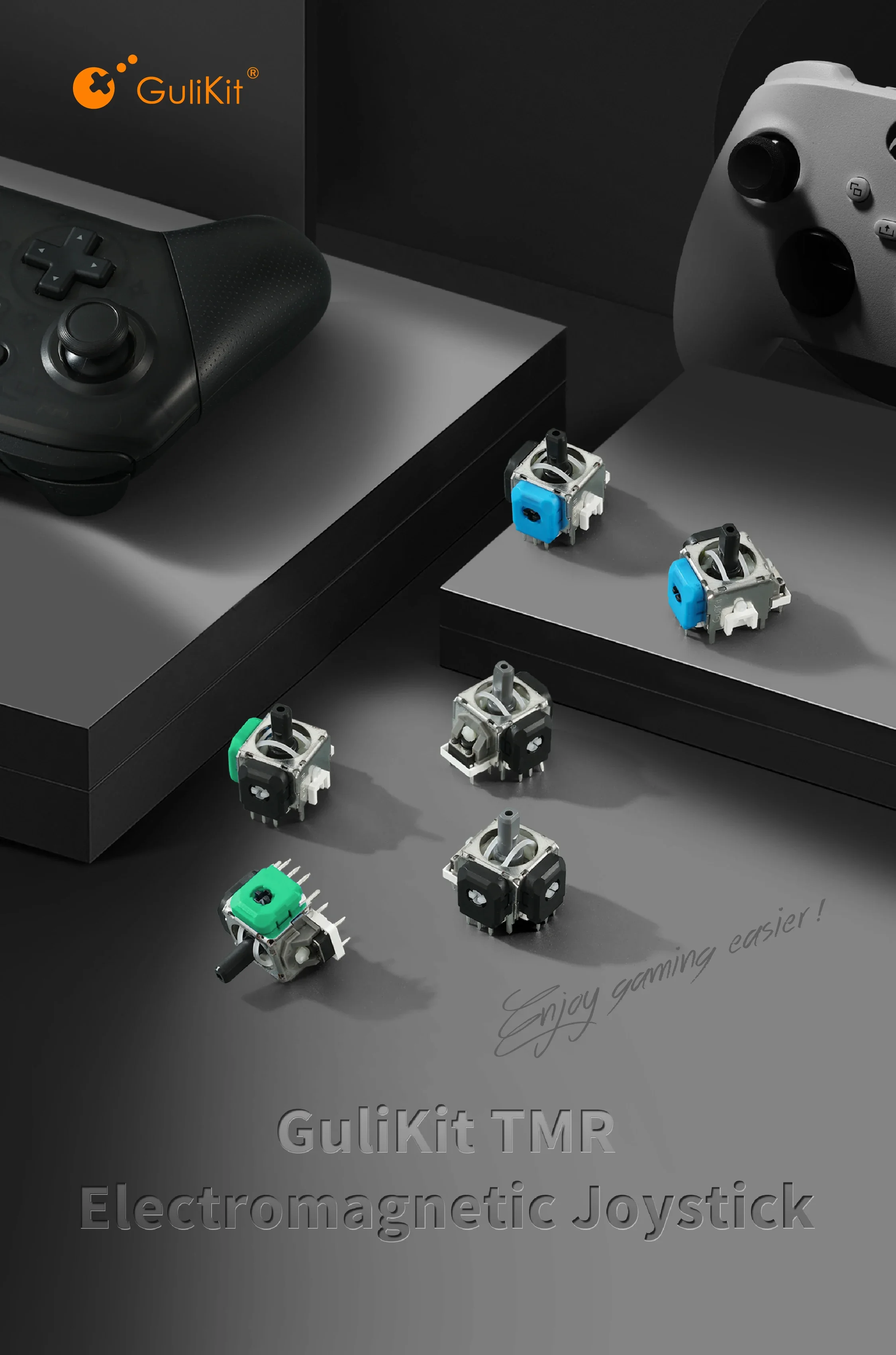 GuliKit Anti-Drift TMR Joystick for PS4 Xbox Series Gamepad for Switch Pro PS5/PS5 Edge Controller Game Accessories Replacement