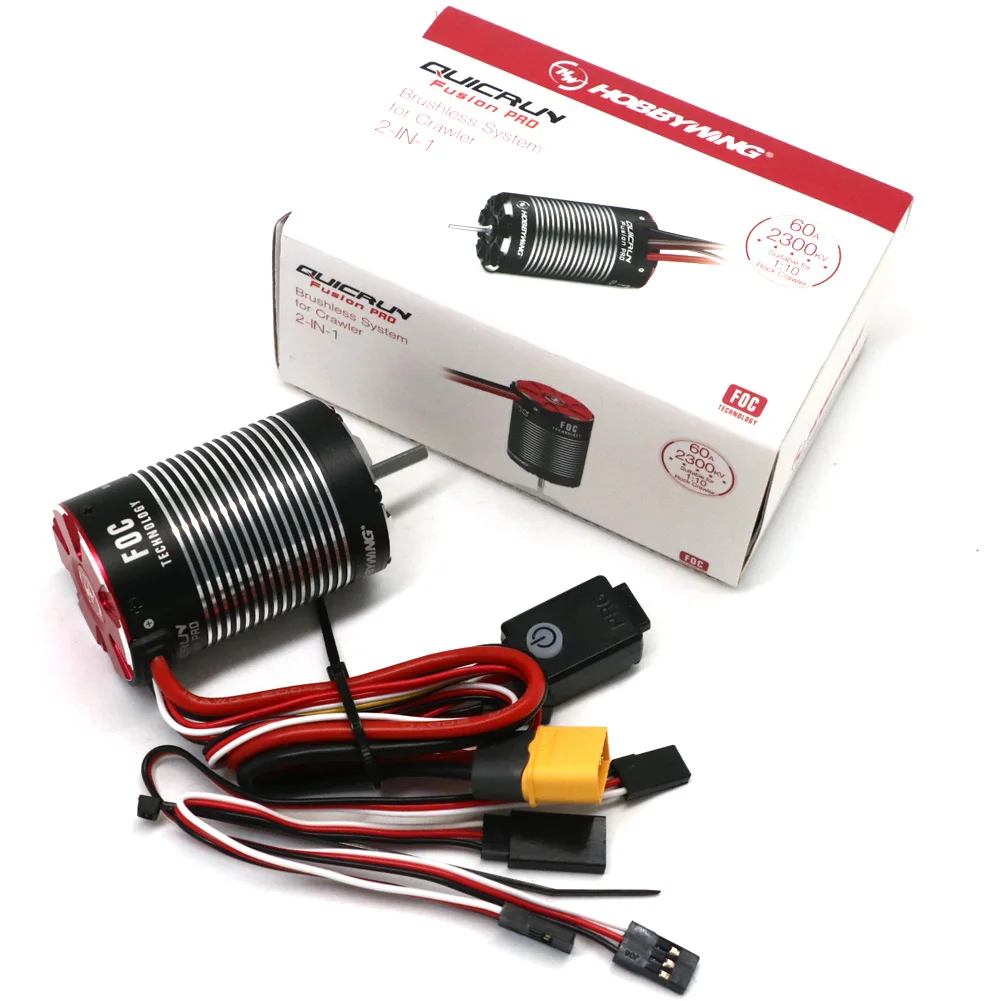 HobbyWing QuicRun Fusion Pro 540 2300KV Brushless Sensory Motor Built In 60A ESC 2 in 1 for RC 1/10 Climbing Car