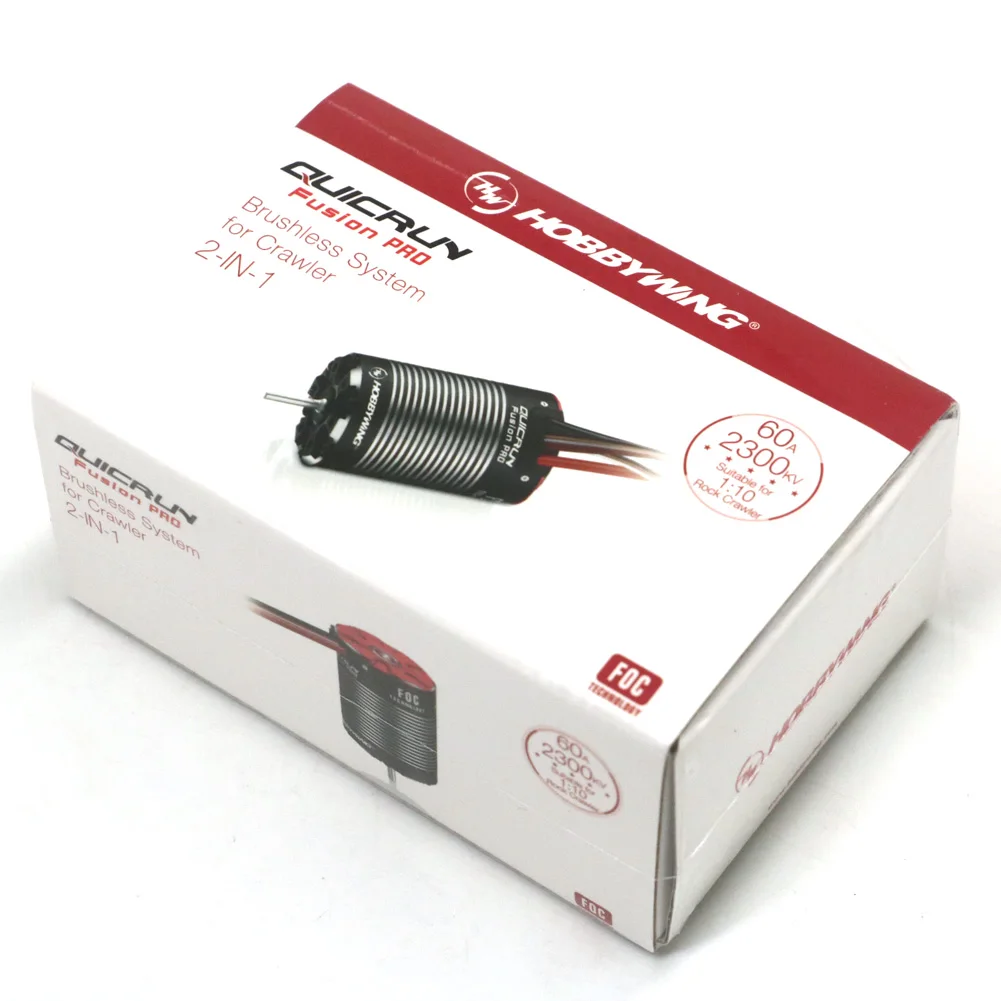 HobbyWing QuicRun Fusion Pro 540 2300KV Brushless Sensory Motor Built In 60A ESC 2 in 1 for RC 1/10 Climbing Car