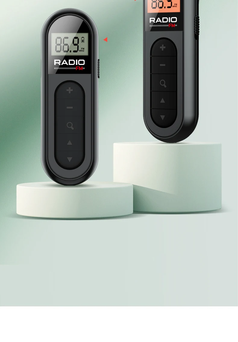 FM Portable Radio, Rechargeable Pocket Radio with Best Reception Digital Tuning, LCD Screen,Belt Clip, Stereo Sound Earphone Jac