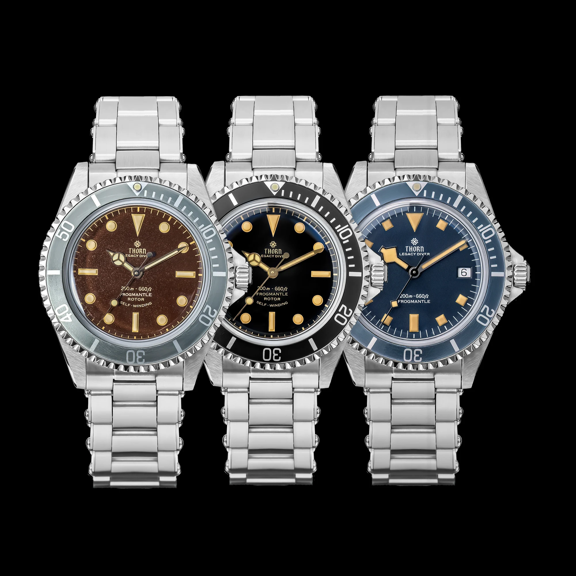 THORN T023 V4 Diver Watch Men PT5000 Automatic Watch 40Mm Mechanical Wristwatch Sapphire Waterproof 200M Vintage Luxury Watches