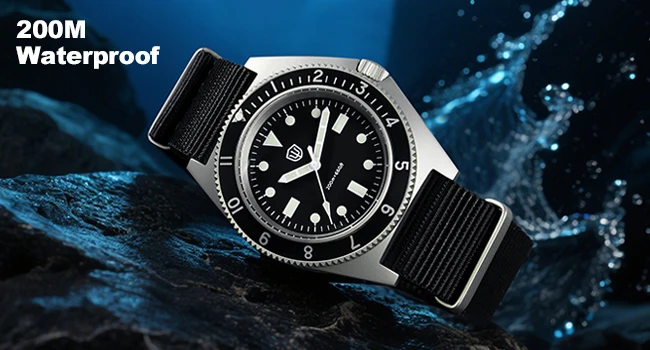 Watchdives WD1972 Quartz Watch VH31 Sweep Seconds Movement Sapphire Crystal BGW9 Luminous 20Bar Waterproof Wristwatch