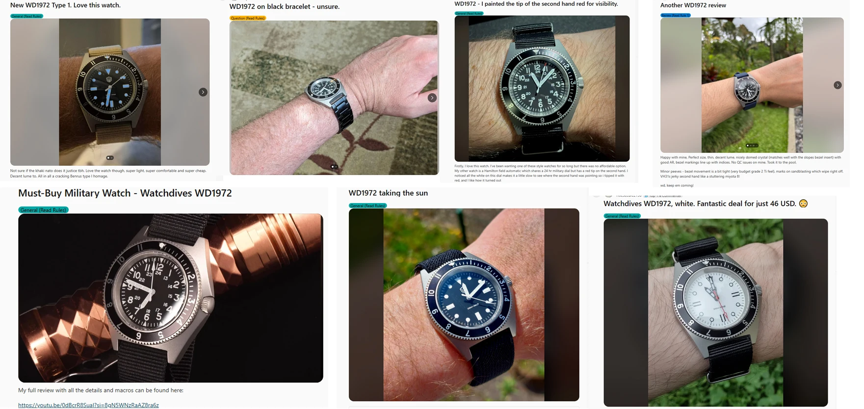 Watchdives WD1972 Quartz Watch VH31 Sweep Seconds Movement Sapphire Crystal BGW9 Luminous 20Bar Waterproof Wristwatch