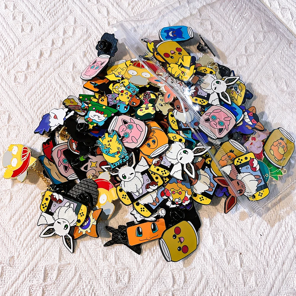 500/1000 PCS Enamel Badges Random Badges Personalized Metal Pins For Backpack Clothes Bag Hat Decor Jewelry Accessories