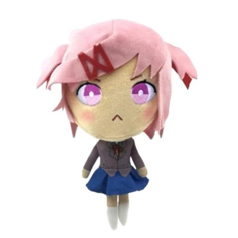 Hot Cute Doki Doki Literature Club! Plush Set Monika Sayori Natsuki Yuri Soft Stuffed School Uniform Toys for Fans Home Decor