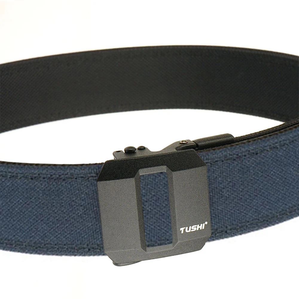 TUSHI Belt Hard Tactical Belt for Men Metal Automatic Buckle IPSC Gun Belt 1100D Nylon Military Belt Outdoor Sports Girdle Male