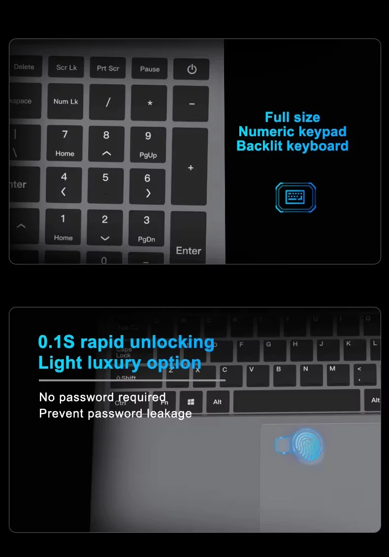 15.6' Windows 11 Laptops Intel Core I9-10980HK/I9 9900 16GB RAM 1TB 2TB SSD Gaming Laptop Office Backlight 4K Fingerprint UnIock