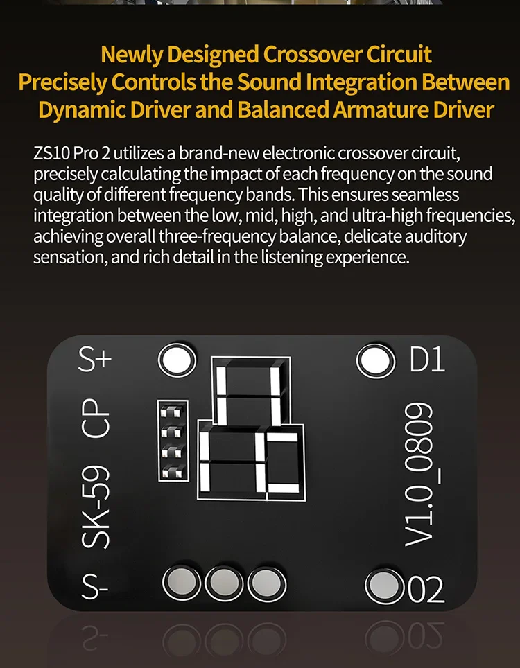 KZ ZS10 Pro 2 HIFI Metal Earphone In Ear Bass Earbud 4-Level Tuning Switch Headphone 2PIN Cable ZAS ZSX ZSNPRO AS16PRO ZS10PRO 2