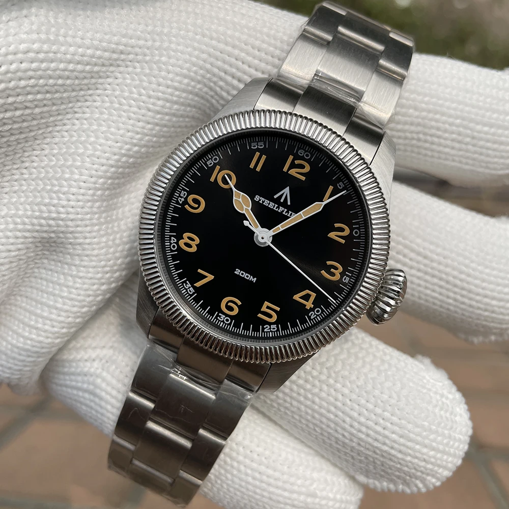 STEELFLIER Official SF741 Classic Quartz Wristwatches Souvenirs Sapphire Mirror VH31 Mute 200M Waterproof Luxury Luminous Watch