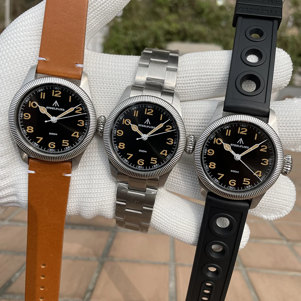 STEELFLIER Official SF741 Classic Quartz Wristwatches Souvenirs Sapphire Mirror VH31 Mute 200M Waterproof Luxury Luminous Watch