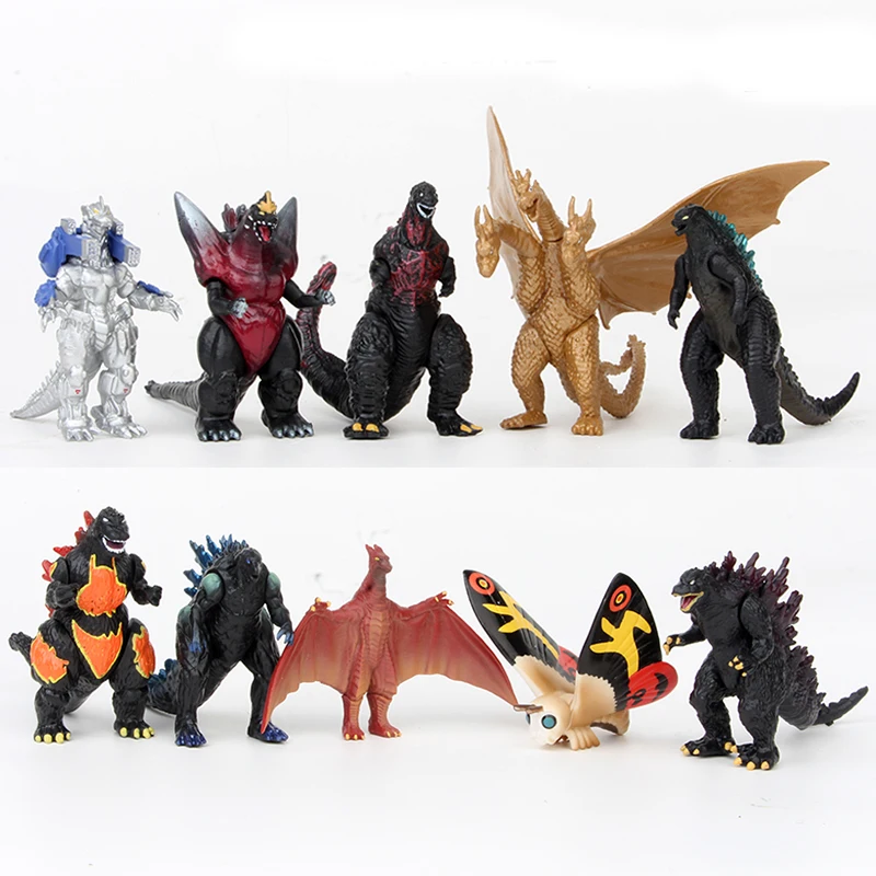 10pcs/set Movie Gojira Godzilla Pvc Figure Model Toys
