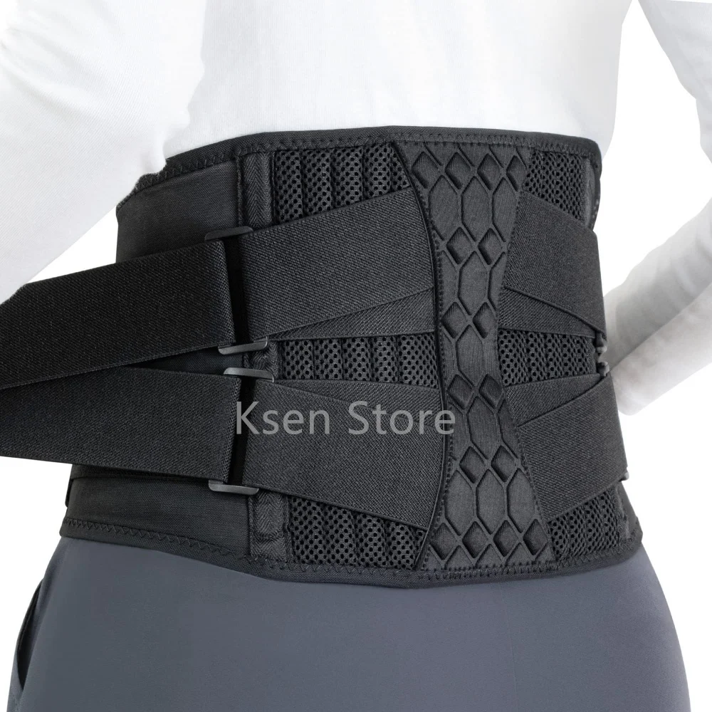 Adjustable Waist Support Lumbar Back Belt Lower Back Brace for Back Pain Relief Lumbar Spine Strap with 10 Stays Waist Protector