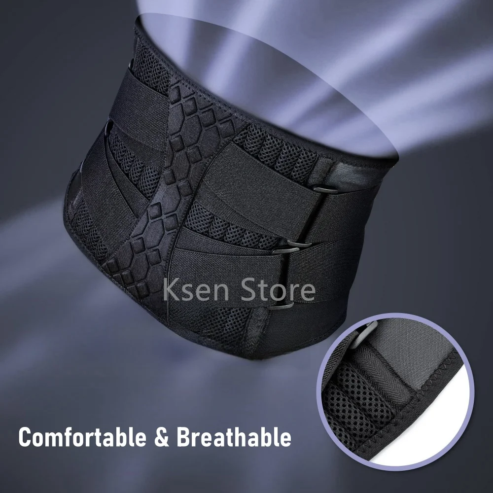 Adjustable Waist Support Lumbar Back Belt Lower Back Brace for Back Pain Relief Lumbar Spine Strap with 10 Stays Waist Protector