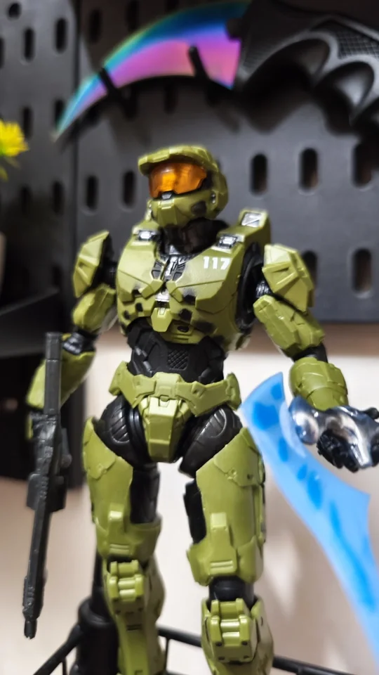 New IN STOCK 18cm Super Soldiers Sierra 117 John Reclaimer Mk Vi 1/12 Scale Action Figure Collect PVC Ornaments Game kids Gifts