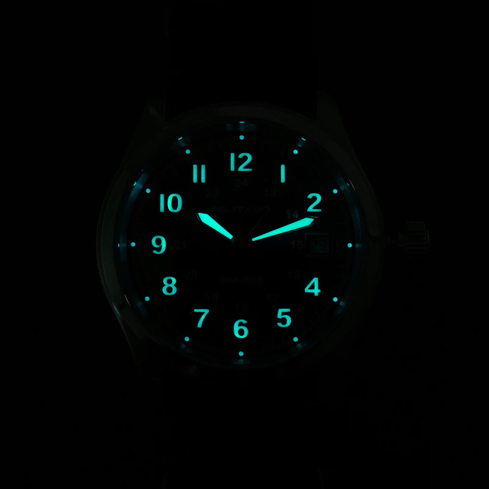 Militado ML08 Vintage Quartz Watch Ronda 515 Movement Ar Sapphire Mirror 38Mm Wrist Watch Date Super Luminous Waterproof Watches
