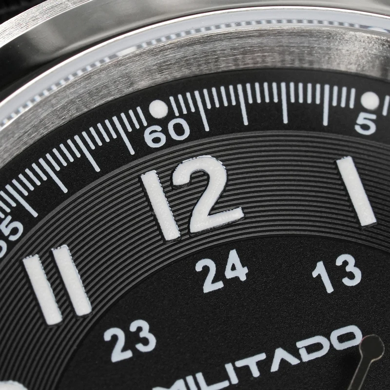 Militado ML08 Vintage Quartz Watch Ronda 515 Movement Ar Sapphire Mirror 38Mm Wrist Watch Date Super Luminous Waterproof Watches