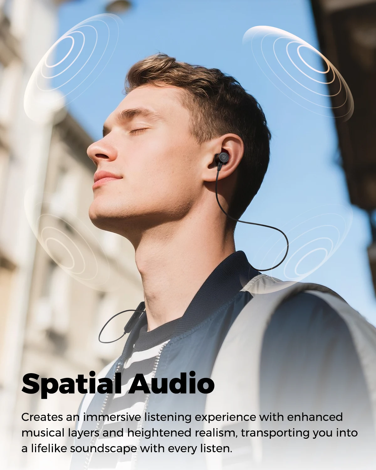 SoundPEATS Q40 HD Wireless Earphones Sport Bluetooth 5.4 Headphones LDAC Hi-Res Audio, 11mm Dual-Magnet Driver, IP67,Fast Charge