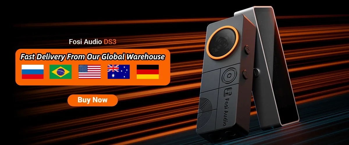 Fosi Audio DS3 DAC Amp Portable HIFI Headphone Amplifier XMOS XU316 DSD512 Dongle DAC 4.4mm Balanced/3.5mm Jack