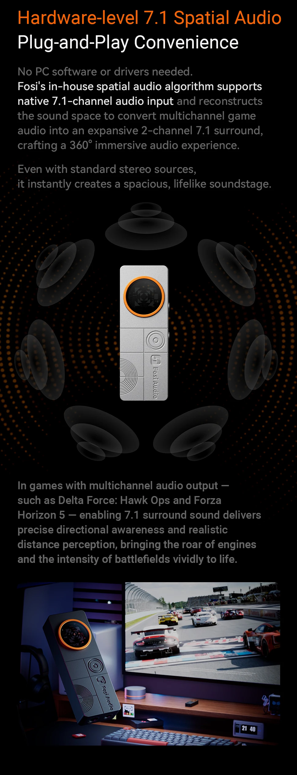 Fosi Audio DS3 DAC Amp Portable HIFI Headphone Amplifier XMOS XU316 DSD512 Dongle DAC 4.4mm Balanced/3.5mm Jack