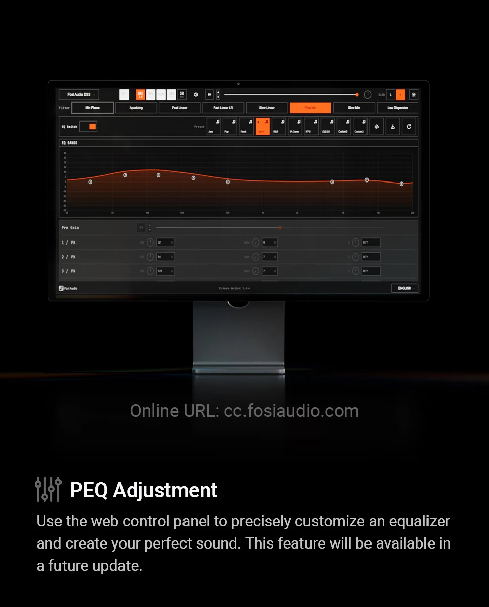 Fosi Audio DS3 DAC Amp Portable HIFI Headphone Amplifier XMOS XU316 DSD512 Dongle DAC 4.4mm Balanced/3.5mm Jack