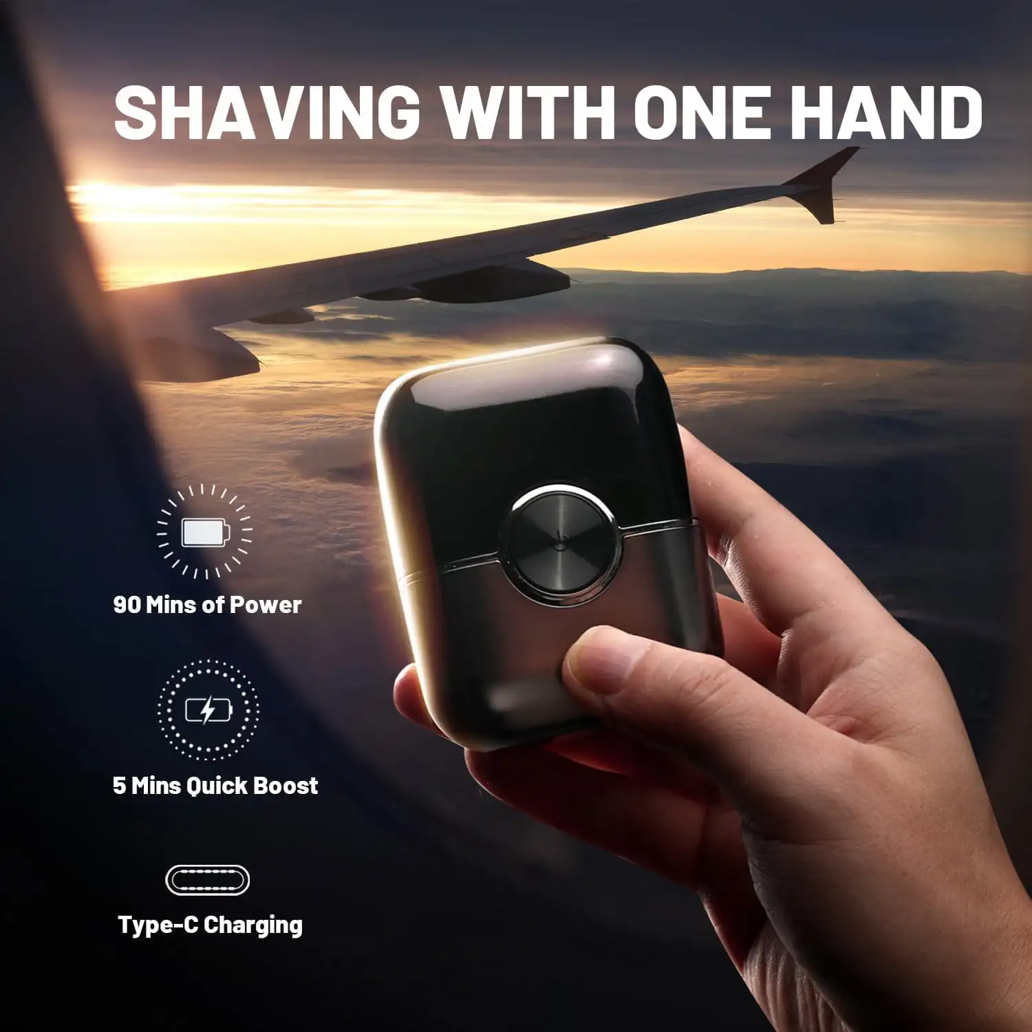 Sweker Electric Razor for Men 4 Blades Floating Head Foil Shaver Waterproof Wet Dry Beard Trimmer Portable Mini Electric Shaver
