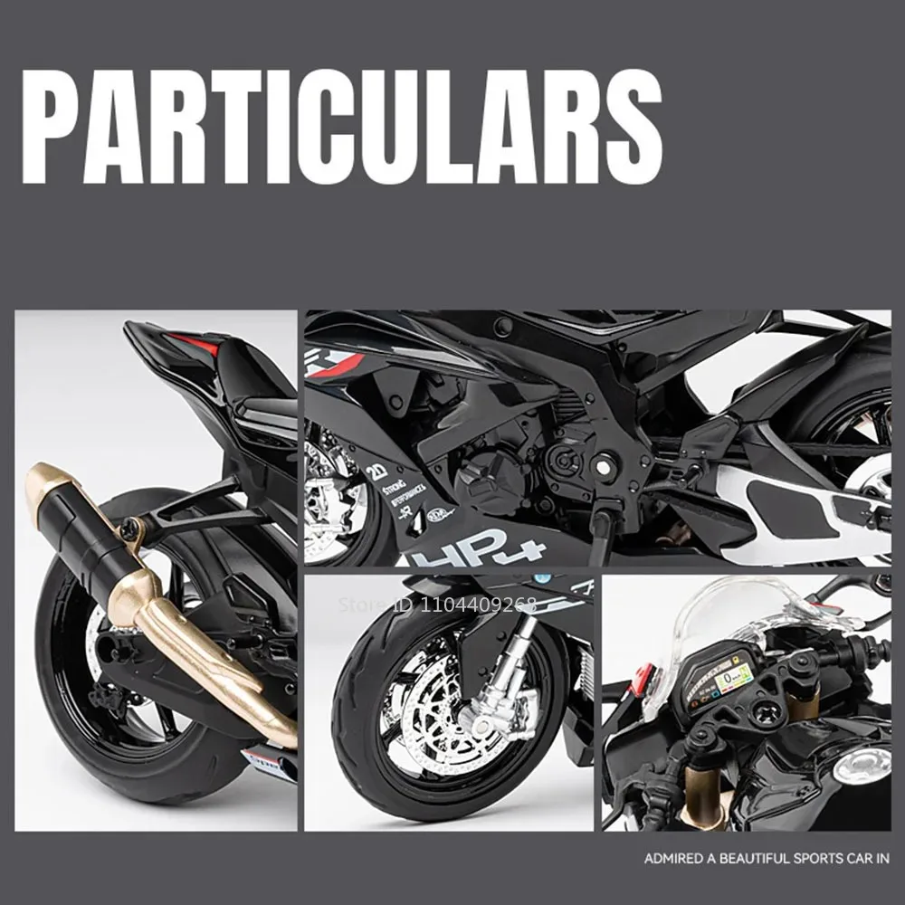 Scale 1:12 Honda CB650 HP4 Motorcycle Model Toy Alloy Diecast Shock Absorption Miniature Racing Motor Models for Kids Gifts